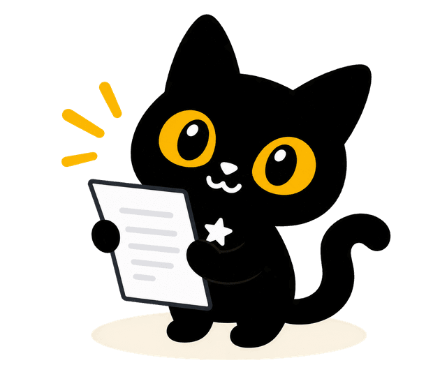 Kinzo mascot holding a page